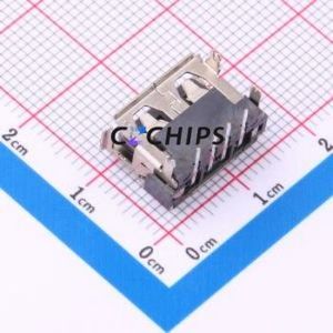 10.0 4C6.3 JB USB Connector Bent Lead Through Hole Connector Type-A USB 2.0 Female Right Angle Insert - Product Image 2