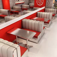 Tavoli e Sedie Durevoli in Acciaio Inossidabile per Ristoranti, Set per Ristoranti, Arredamento per Bar, Caffetterie e Ristoranti, Sedute per Booth