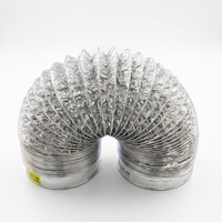 Tuyau flexible industriel HJSJ pour système de ventilation CVC, pleine taille, non isolé, en aluminium, à fixation murale