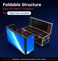 Écran d'affichage portable personnalisé pour mur vidéo, podium, stand, console DJ à six panneaux pliables, écran d'accueil LED