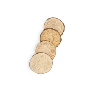 Pine <b>wood</b> <b>coasters</b> set sustainable merchandising - Product Image 2