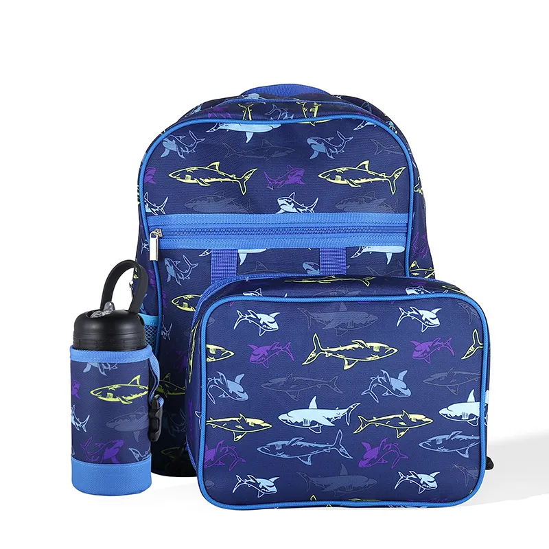 2023 ODM Bag Set Water Bottle Holder Lunch Bag School Bags Kids Backpack