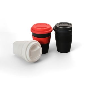 Custom Logo 16oz Portable Silicone Rubber Black Coffee Travel Mug Water Drinking <b>Cup</b> With Lid and Coffee Mug Gift Box - Product Image 3