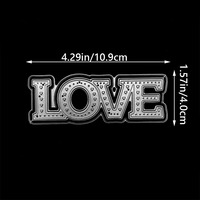 LOVE Fustella per taglio metalli per album fotografici fai da te, scatole regalo, biglietti di auguri in cartoncino, scrapbooking, fustellatura ed embossing