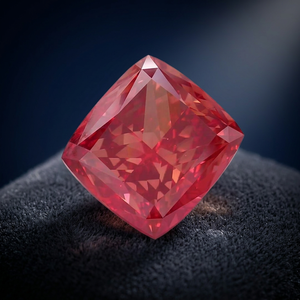 Pierre synthétique (cultivée en laboratoire) de haute qualité, orange-rouge vif fantaisie, taille coussin, 15,06 carats, clarté VS1, certifiée IGI, pour la fabrication de bijoux, exportation - Product Image 3