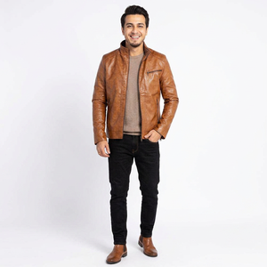 Veste en cuir avec logo personnalisé de haute qualité pour hommes Manteau d'hiver avec capuche longue veste en gros pour hommes - Product Image 1