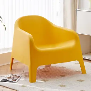 Kesederhanaan Modern kursi plastik bangku dapat ditumpuk kursi plastik balkon tunggal untuk luar ruangan dan dalam ruangan