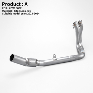 Kove 800x phiêu lưu Rally <span class=keywords><strong>Pro</strong></span> 2023-24 ống xả xe máy bằng hợp kim Titan thoát khỏi ống liên kết phía trước mới phù hợp với ống giảm thanh ban đầu - Product Image 6