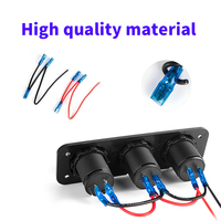 Prix d'usine – Prises et fiches 12 V, double prise USB pour voiture 5 V 2,1 A, panneau interrupteur lumineux