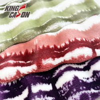 Kingcason, fabricant chinois, tissus en flanelle bouclée à bulles double face 100% polyester imprimés pour lits pour animaux de compagnie, tapis de cage et hamacs
