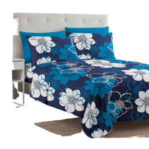 Parure de draps en microfibre 100 % polyester style moderne, 6 pièces, tailles Queen et King, 4 motifs naturels différents, 300 fils, pliée pour la maison et l'hôpital - Product Image 2