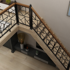 SHUNUO <span class=keywords><strong>Garde</strong></span>-<span class=keywords><strong>corps</strong></span> en fer forgé <span class=keywords><strong>moderne</strong></span> et simple, <span class=keywords><strong>garde</strong></span>-<span class=keywords><strong>corps</strong></span> solide, garantie 5 ans, résistant à la rouille, installation facile pour l'intérieur - Product Image 3