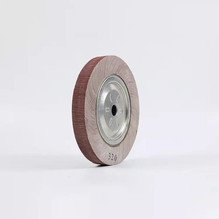 Cina produzione professionale lucidatura ruota lamellare in metallo, ruota lamellare per ruote lamellari per lucidatura tubi Ss
