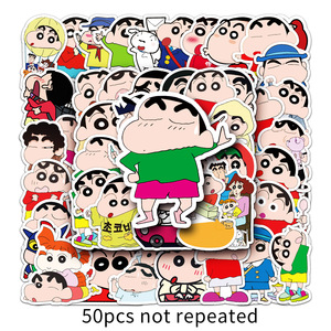 Regalo promocional moda dibujos animados lindo <span class=keywords><strong>Shin</strong></span> <span class=keywords><strong>Chan</strong></span> dibujos animados pegatina impermeable coche casco equipaje decoración niños pegatina - Product Image 6