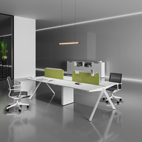 Banc de travail modulaire pour 4 à 6 personnes, poste de travail de bureau avec écran de séparation, MFC, poste de travail en open space, OEM