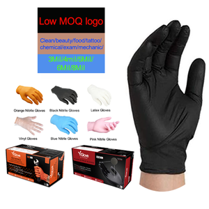 3.5 5 8mil Black <strong>Disposable</strong> <strong>12</strong> <strong>Inch</strong> Long Cuff Medic Exam Diped Work Food Textured Diamond Grip Non-Slip Full <strong>Nitrile</strong> <strong>Gloves</strong> - Product Image 4