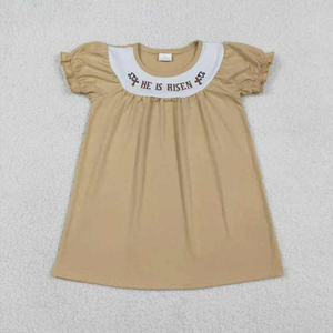 เสื้อผ้าเด็กขายส่ง ชุดคู่พี่น้อง ปักลายกางเขน พระองค์ทรงฟื้นคืนชีพ เสื้อผ้าเด็กสำหรับวันอีสเตอร์ - Product Image 3