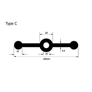 หลอดไฟส่วนกลางขนาด150มม. C 150มม. กันน้ำสระว่ายน้ำยางวอเตอร์แทงค์น้ำรั้วผลิตภัณฑ์ปั้น - Product Image 1
