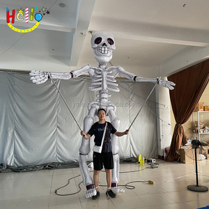 Costume de marche pour défilé nocturne d'<span class=keywords><strong>Halloween</strong></span>, squelette gonflable lumineux à LED, marionnette squelette, homme citrouille - Product Image 5