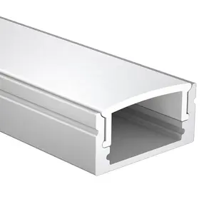 Gran oferta, perfil de aluminio LED plano montado en la pared de 17x8mm para iluminación de mango LED OEM e iluminación de cocina