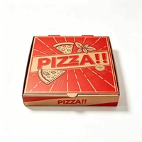 Caja de Cartón Kraft Personalizable para Pizza de 6, 8, 10, 14, 16 y 18 Pulgadas, con Ventilación y Superficie Resistente al Aceite, para Entrega de Pizza a Domicilio