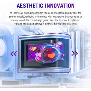 Ventilador Rog Ryujo IV 360 ARGB Blanco con Pantalla AMOLED Curva de 6.67 Pulgadas, Rodamiento Fluido, Disipador de Calor de Cobre y Aluminio para Refrigeración de Juegos - Product Image 3