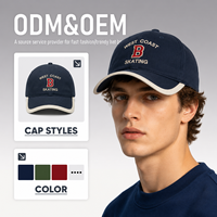 Gorras de 6 Paneles con Ribete en Contraste de Primera Calidad, Directo de Fábrica, Personalizadas con el Letra B Bordada, Estilo Urbano