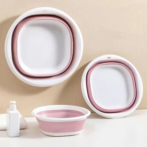 Bassins pliants en plastique Lavage portable Baignoire à linge pliante Bassin de bain pour bébé adulte Accessoires de cuisine <span class=keywords><strong>Lavabo</strong></span> - Product Image 4