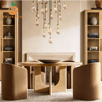 Chaise de salle à manger haut de gamme, chaise individuelle pour restaurant, structure en bois, mobilier d'intérieur, mousse haute densité, matériau écologique, hôtel