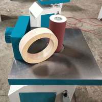Convient pour le travail du bois et les produits en bois, ponceuse verticale manuelle à éponge, machine à poncer à bande à rouleau courbé, ponceuse à tambour