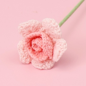 Finished Knitted Yarn Single-Head for Rose Artificial Valentine's Day Goddess Festival Wedding <strong>Holiday</strong> Gift Home Decoration - Product Image 6