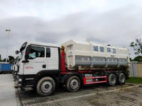 Camion de transfert de déchets en acier personnalisé AEL, camion poubelle, benne à déchets, pompe à engrenages motorisée contrôlée par PLC, garantie 1 an
