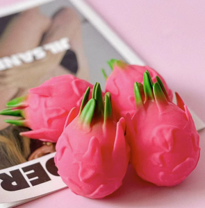 Cadeau promotionnel personnalisé, balle anti-stress à remontée lente, anti-anxiété, en mousse PU souple, jouet sensoriel en forme de fruit du dragon - Product Image 1