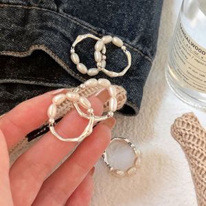 <b>Silver</b> Ruitai S925 Sterling <b>Silver</b> Pearl <b>Ring</b> Heart Shape Women's Everyday Wear Jewelry - Product Image 3