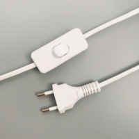 Interrupteur marche/arrêt européen industriel VDE 303 câble pour ordinateur portable cordon d'alimentation ca pour lampe à sel