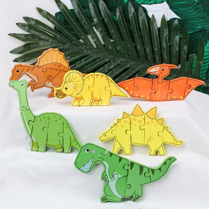 Bambini di vendita caldi puzzle educativo in legno 3D gioco giocattolo bambino cartoon 3D piccolo dinosauro puzzle giocattoli regali <span class=keywords><strong>per</strong></span> bambini - Product Image 3