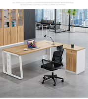 Bureau de gestionnaire Superviseur Bureau d'ordinateur blanc Ensemble de chaises simples modernes et simples Bureau de bureau