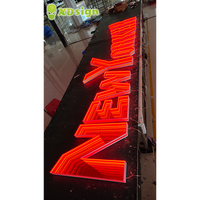 Lettres en relief LED multicolores personnalisées Infinity Abyss IPx7, en acrylique 3D, illuminées, contrôlées par Bluetooth, pour publicité automobile