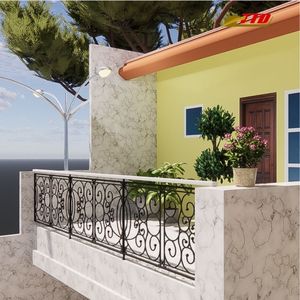 Chất lượng tuyệt vời hiện đại sang trọng wrought sắt ban công Patio đồ nội thất đu nhà máy giá Việt Nam lan can tay vịn - Product Image 6