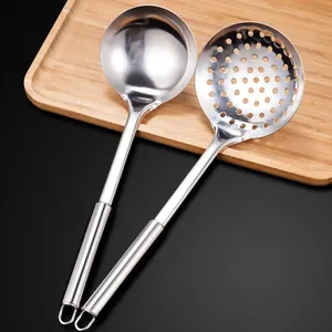 Ensemble d'ustensiles de cuisine 5 pièces en acier inoxydable cuillères spatule avec poignée ergonomique cuillères lavables robustes ustensiles - Product Image 4