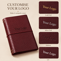 Carnet A5 à couverture rigide cousue en cuir PU à texture exotique personnalisée, avec dorure à chaud, format tri-pliant, rechargeable, type folio de voyage, assortiment Western