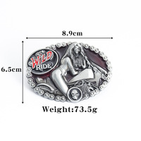Boucle de ceinture vintage tête de mort argentée de haute qualité pour femme, style punk motard, en alliage de zinc, boucle ardillon métallique pour ceinture, vente en gros
