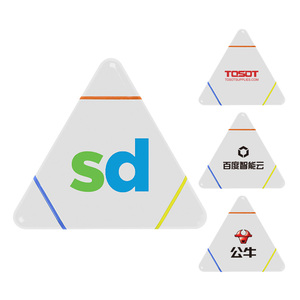 Venta al por mayor rotuladores fluorescentes de tres colores bolígrafos P logotipo personalizable oblicuo forma <span class=keywords><strong>triangular</strong></span> para una escritura suave para niños - Product Image 6