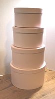 Boîte à chapeau ronde d'emballage décorative en carton de papier de couleur rose pour la vente en gros