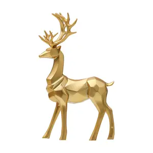 Nhựa Thủ Công Mỹ Nghệ Hiện Đại Deer Sáng Tạo Trang Trí Trong Nhà Nhà Máy Tính Để Bàn Quà Tặng Trang Trí