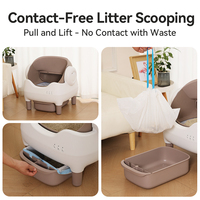 Bac à litière pour chat à ouverture supérieure, marque privée, autonettoyant, multi-capteurs, anti-pincement, facile à utiliser, toilette automatique pour chat