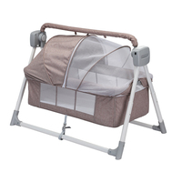 Berceau à bascule électrique pour bébé, chaise à bascule pour bébé avec musique, télécommande, berceau à bascule automatique intelligent, lit électrique pour nouveau-né