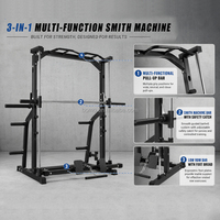 Máquina Smith Multifuncional Zoshine para Gimnasio en Casa, Equipo para Sentadillas, Press de Banca, Dominadas y Ejercicios con Cables Cruzados