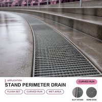 Grille de drainage en acier galvanisé à chaud robuste sur mesure pour chaussée de service aéroportuaire et canalisation des eaux usées