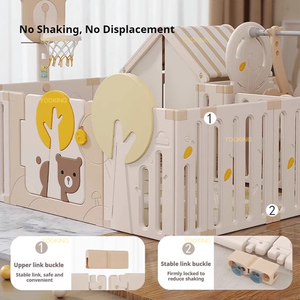 Parque infantil <span class=keywords><strong>de</strong></span> juguete con diseño <span class=keywords><strong>de</strong></span> dibujos animados, tipo cama con barandilla, <span class=keywords><strong>para</strong></span> el hogar y la habitación del bebé, con columpio, tobogán y colchoneta - Product Image 4